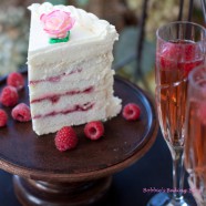 DF’s Wedding Ring, Silky White Cake with Raspberry Filling and White Chocolate Frosting