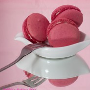 Pomegranate-White Chocolate Macarons, Baking to Bring Forth Pinktober Awareness
