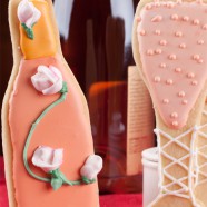 Champagne and Roses Sugar Cookies; A Sweet Romantic Treat
