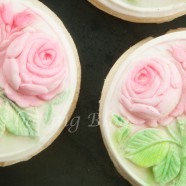 Almond Sugar Cherry Blossom and Rose Cookies