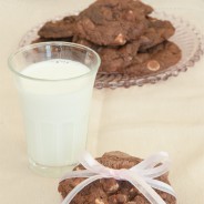 Triple Chocolate Chunk Macadamia Cookies