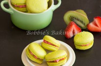 Kiwi Strawberry Macarons, Perfect for Late August