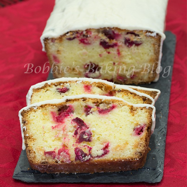 Christmas Cranberry Pound Cake Bobbies Baking Blog