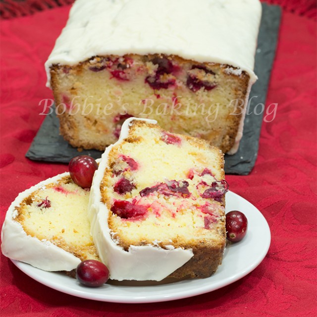 Christmas Cranberry Pound Cake Bobbies Baking Blog