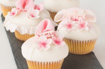 Cherry Blossom Fortune Cupcakes