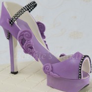 Purple Passion Fondant High Heel Shoe