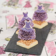 3-D Ruffled Ombre Dress Sugar Cookie