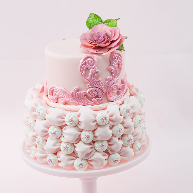 Fabric Fondant Wedding Cake Tutorial 