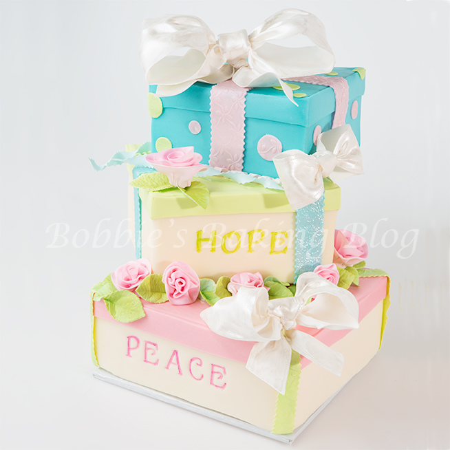 how to make a gift box cake