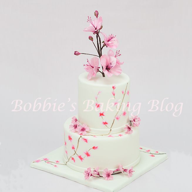 Sugar and Hand Painted Cherry Blossom Cake Tutorial