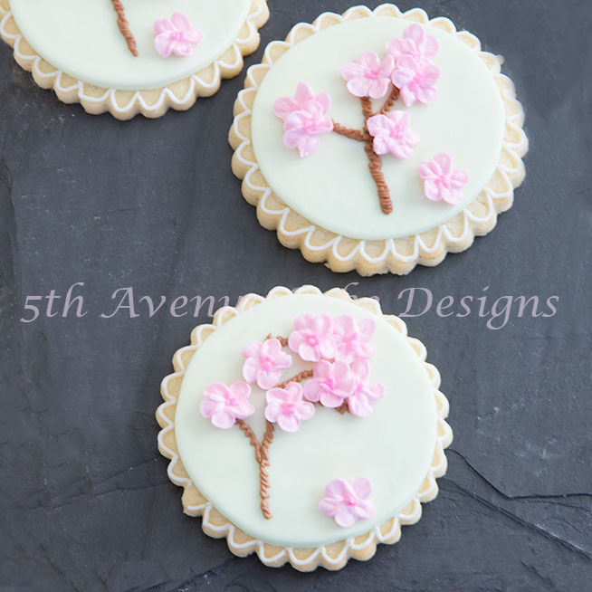 Cherry blossom graduation cookies by Bobbie bakes
