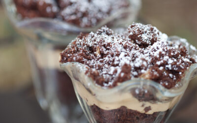 Idle hands turn a Chocolate Peanut Butter Layer Cake into a Trifle