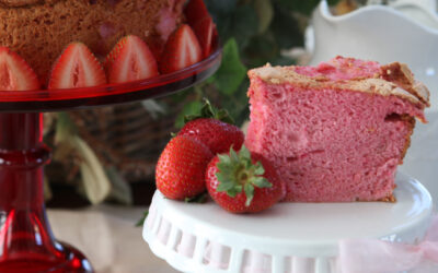 Back School Blues, Are Pink with Bobbie’s Strawberry Angel Food Cake