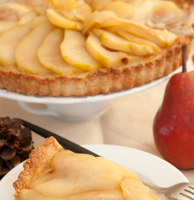 Thanksgiving Count Down, Caramelized Almond-Pear Tart Finale