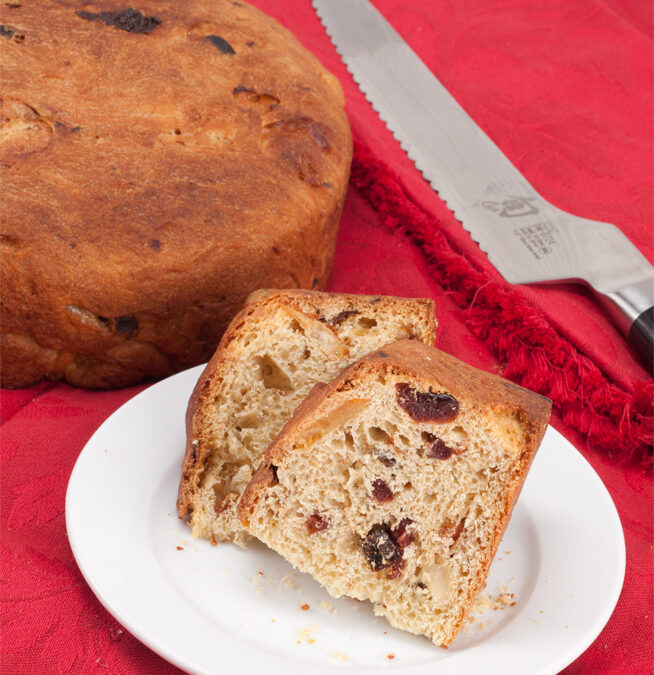 Panettone with Rum Soaked Glacé Fruit