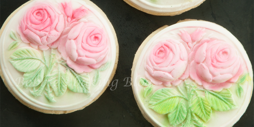 Almond Sugar Cherry Blossom and Rose Cookies