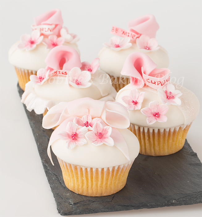 Valentine Cherry Blossom Cupcakes 