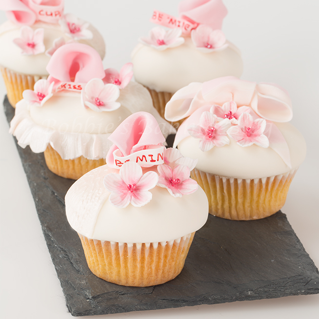 Cherry Blossom Fortune Cupcakes