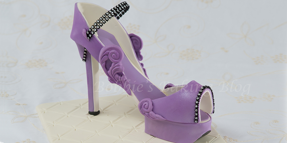 Purple Passion Fondant High Heel Shoe