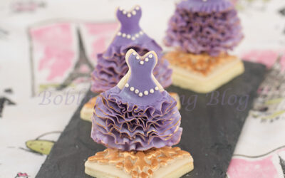 3-D Ruffled Ombre Dress Sugar Cookie
