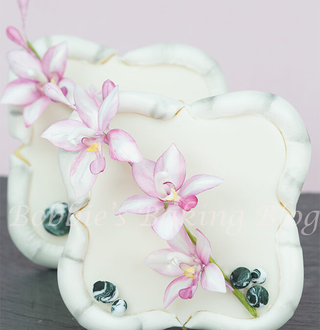 Fondant Bamboo Sugar Cookie and Flowerpaste Asian Orchid Spray Tutorial