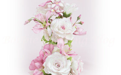 Gumpaste Alstroemeria Lily with Full Blown Roses