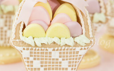 Easter Basket with Royal Icing Needle Point