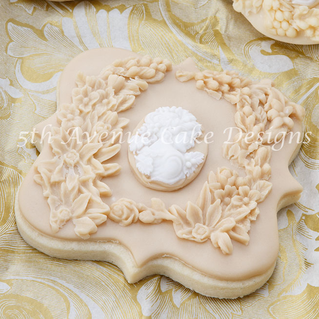 Wedding bas relief cookie by Bobbie Bakes