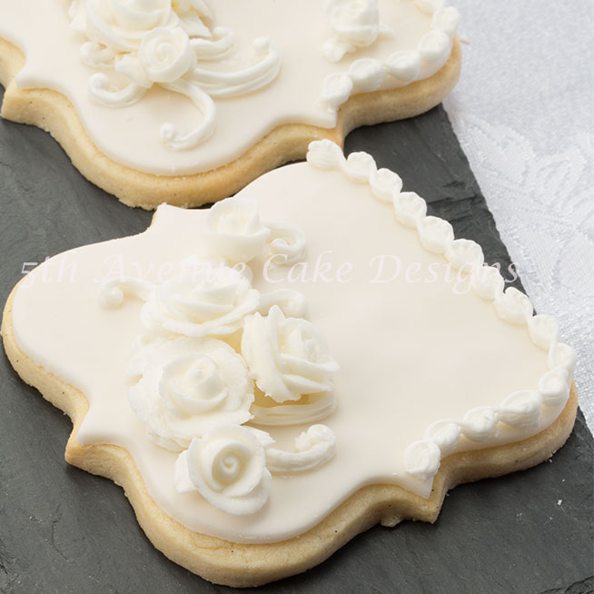 Elegant wedding cookie favors by Bobbie Noto