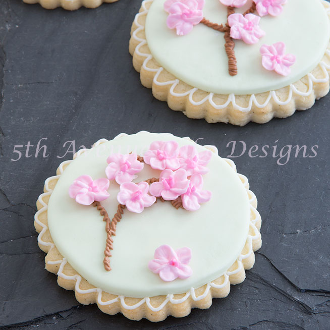 Cherry blossom graduation cookies by Bobbie bakes