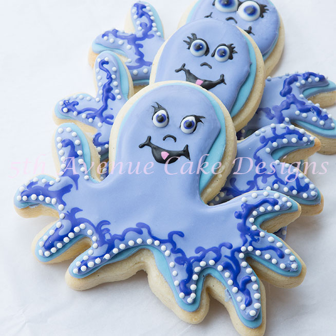 Octopus Baby Shower Cookies